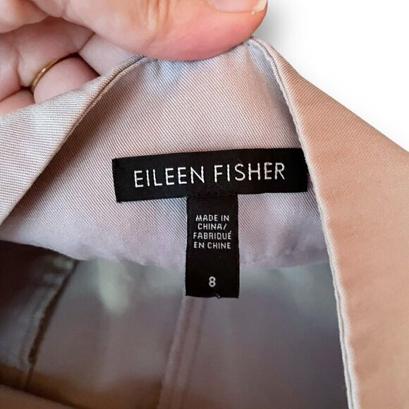 Eileen Fisher Womens Trouser Sz 8 Gray Tencel Straight Wide Leg Minimalist Pant - Picture 5 of 8